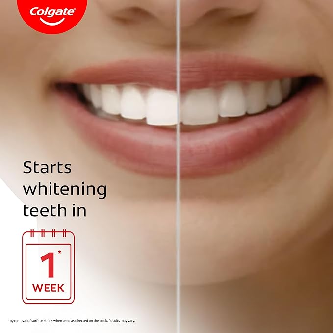 Colgate Visible White Toothpaste (100g) Teeth Whitening Starts in 1 week, Safe on Enamel, Stain Removal Tooth Paste and Minty Flavour for Fresh Breath. - Image 3