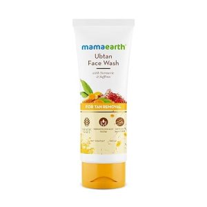 Mamaearth Ubtan Natural Face Wash for All Skin Type with Turmeric & Saffron for Tan removal and Skin brightning 50 ml - SLS & Paraben Free