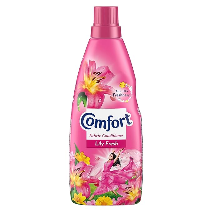 Comfort After Wash Fabric Conditioner Lily Fresh variant for all day freshness and lasting fragrance, 860 ml