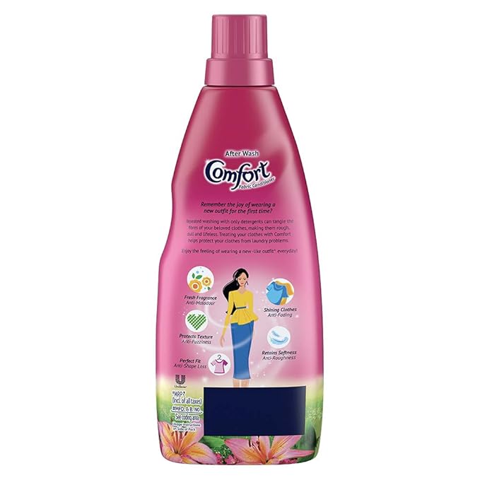 Comfort After Wash Fabric Conditioner Lily Fresh variant for all day freshness and lasting fragrance, 860 ml - Image 2