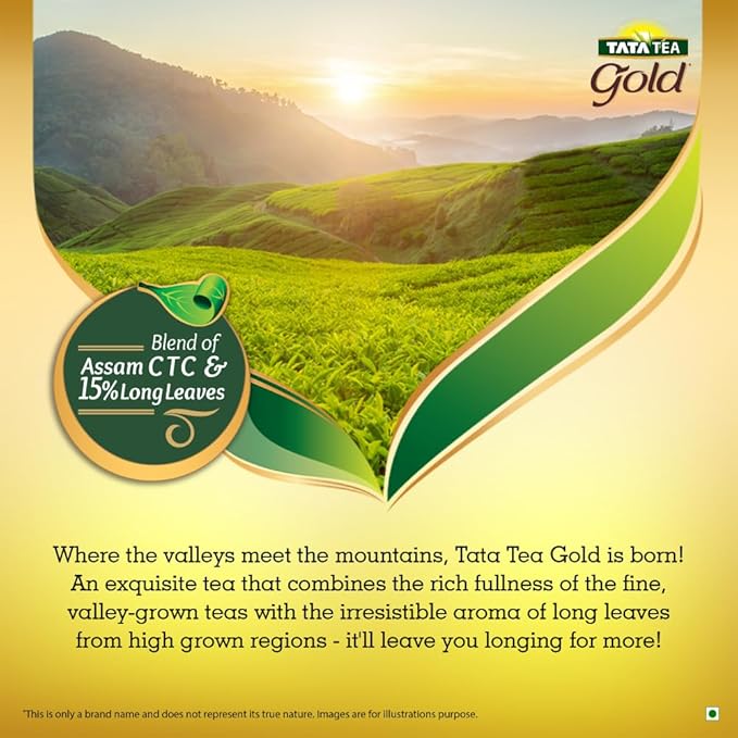 Tata Tea Gold 250g, Premium Assam teas with Gently Rolled Aromatic Long Leaves, Rich & Aromatic Chai, - Image 2