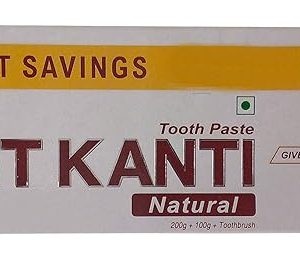 Patanjali Dant Kanti Toothpaste - Natural (With 1N Toothbrush), 300G Combo Pack, strong teeth