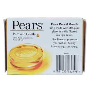 Pears Pure & Gentle with Glycerin & Natural Oils Bathing Bar, 100g