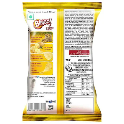 Bingo Original Style Salt Sprinkled Potato Chips 85 g - Image 2