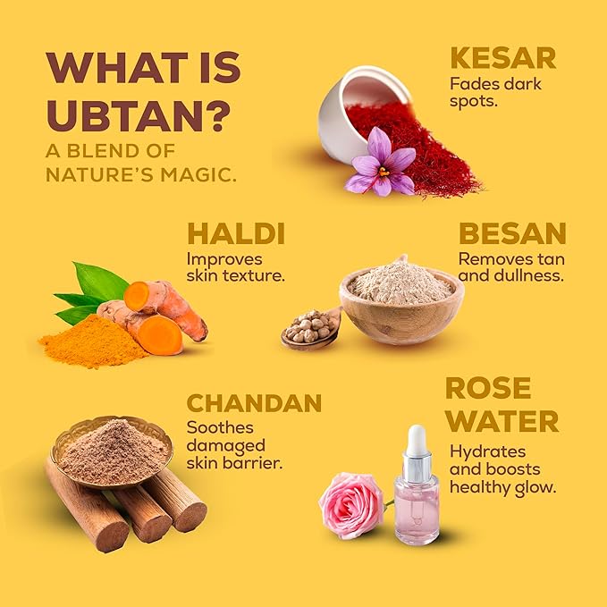 Joy Ubtan Tan Removal Face Wash 150ml | Detans, Removes Dirt & Blemishes for a Natural Glowing Skin | Enriched With Turmeric, Saffron & Sandalwood | Suitable for All Skin Types - Image 2